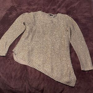 Apt. 9 Metallic Asymmetrical Knit Holiday Sweater